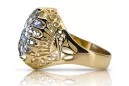 14K Yellow gold Zircon Ring Vintage Jewlery vrc020y